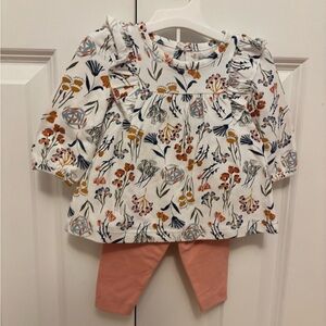 Carter's Floral Top and Pink Leggings Set